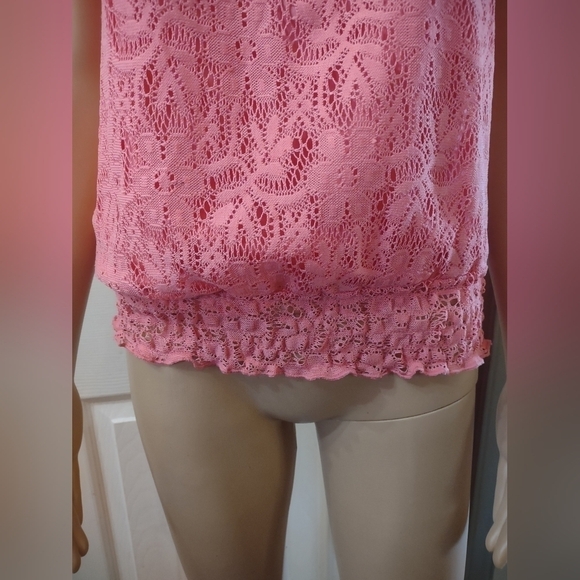 Kristen Nicole women's size large pink knit blouse shirt top - Picture 3 of 8